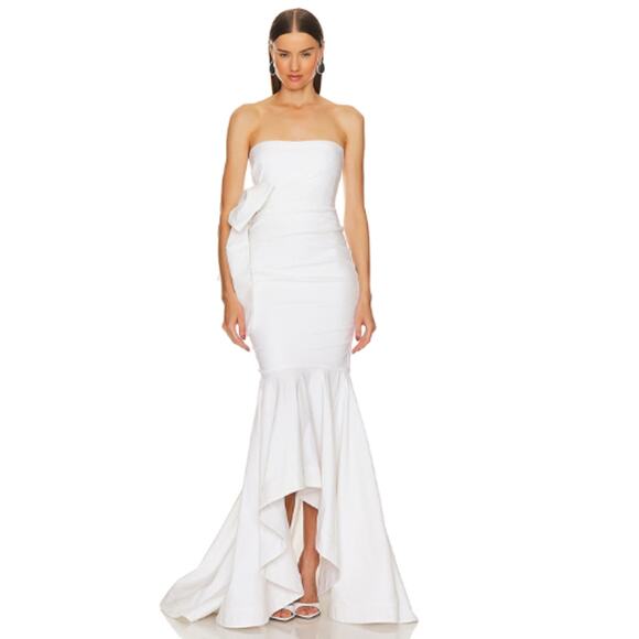 Michael Costello x REVOLVE Anyssa Gown in Ivory Size XS